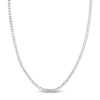 Thumbnail Image 0 of Light Solid Curb Link Necklace 14K White Gold 18" 4.4mm