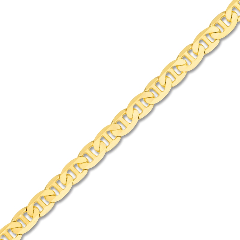 Solid Mariner Chain Necklace 14K Yellow Gold 22" 3.7mm