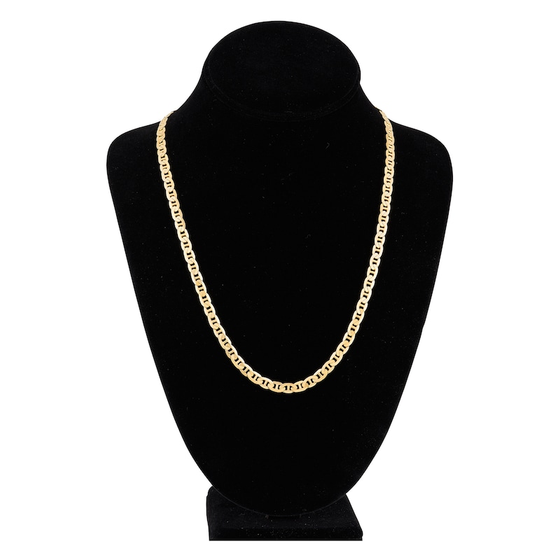 Solid Mariner Chain Necklace 14K Yellow Gold 20" 5.6mm