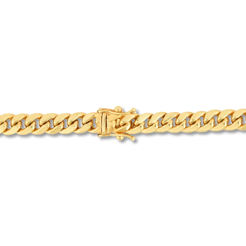 Semi-Solid Miami Cuban Link Necklace 14K Yellow Gold 26" 6mm