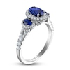 Thumbnail Image 1 of Vera Wang WISH Natural Blue Sapphire Ring 3/8 ct tw Round 10K White Gold