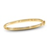 Thumbnail Image 0 of Diamond-Cut Satin Hinged Bangle Bracelet 14K Yellow Gold 7.5"