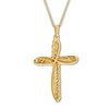 Thumbnail Image 3 of Diamond Cross Necklace 1 carat tw 14K Yellow Gold