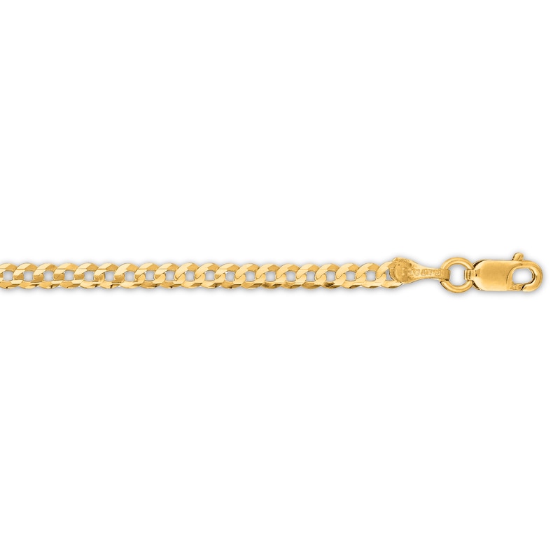 Curb Chain Anklet 14K Yellow Gold 10"