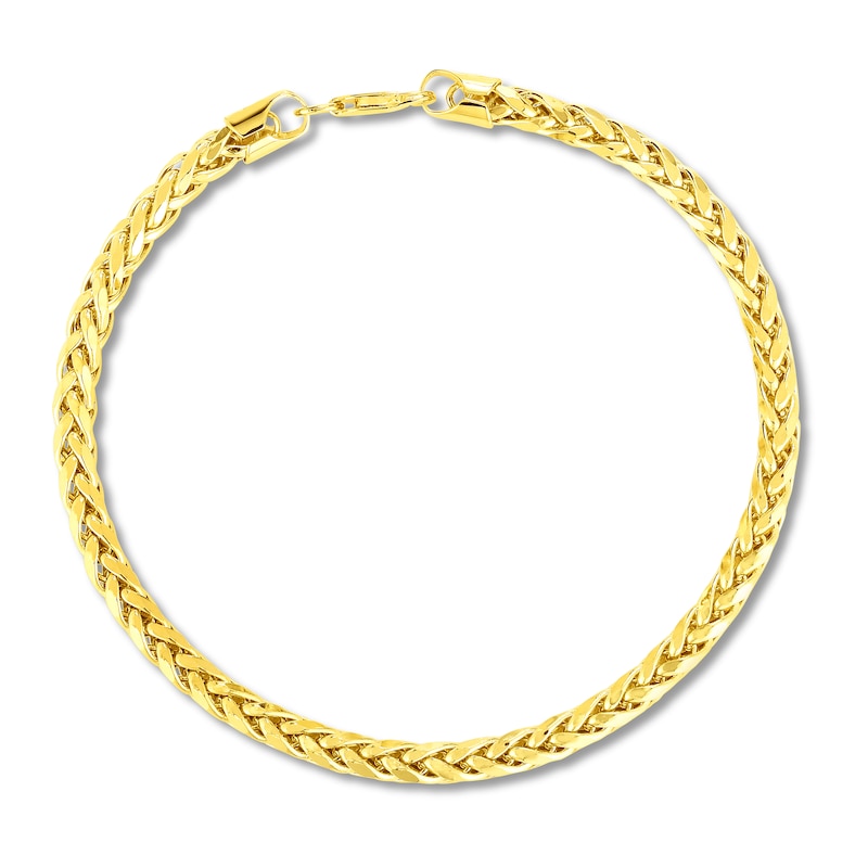 Diamond-Cut Franco Chain Bracelet 14K Yellow Gold 8"