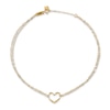 Thumbnail Image 0 of Double Strand Heart Anklet 14K Yellow Gold 9"
