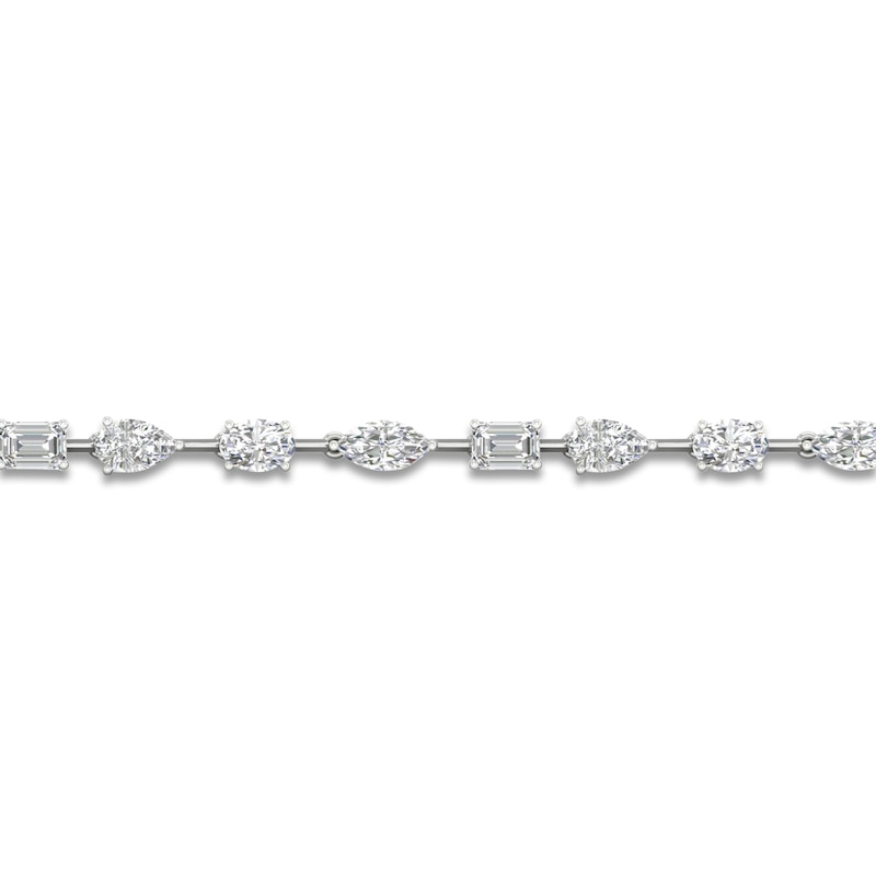 Emerald, Pear, Marquise & Oval-Cut Lab-Created Diamond Tennis Bracelet 5 ct tw 14K White Gold
