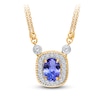 Thumbnail Image 0 of Kallati Natural Tanzanite & Diamond Necklace 1/4 ct tw 14K Yellow Gold