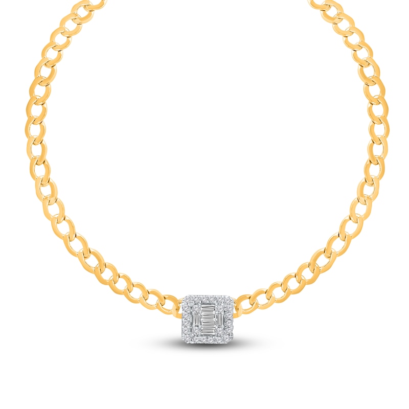 Kallati Diamond Chain Necklace 1/2 ct tw 14K Yellow Gold