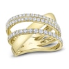 Thumbnail Image 0 of Shy Creation Diamond Criss-Cross Ring 1 ct tw Round 14K Yellow Gold SC55024817