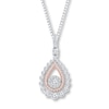 Thumbnail Image 0 of Diamond Necklace 1-1/2 ct tw Round-cut 14K Two-Tone Gold
