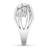 Thumbnail Image 2 of Marquise, Pear-shaped & Round Diamond Ring 1 ct tw 14K White Gold