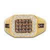 Thumbnail Image 2 of Le Vian Men's Chocolate Diamond Ring 1 ct tw Round 14K Honey Gold