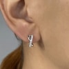 Thumbnail Image 2 of Shy Creation Diamond Huggie Earrings 1/5 ct tw Round 14K White Gold SC22007274V2