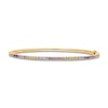 Thumbnail Image 2 of Kallati Round-Cut Multi-Sapphire Bangle Bracelet 1/20 ct tw Diamonds 14K Yellow Gold