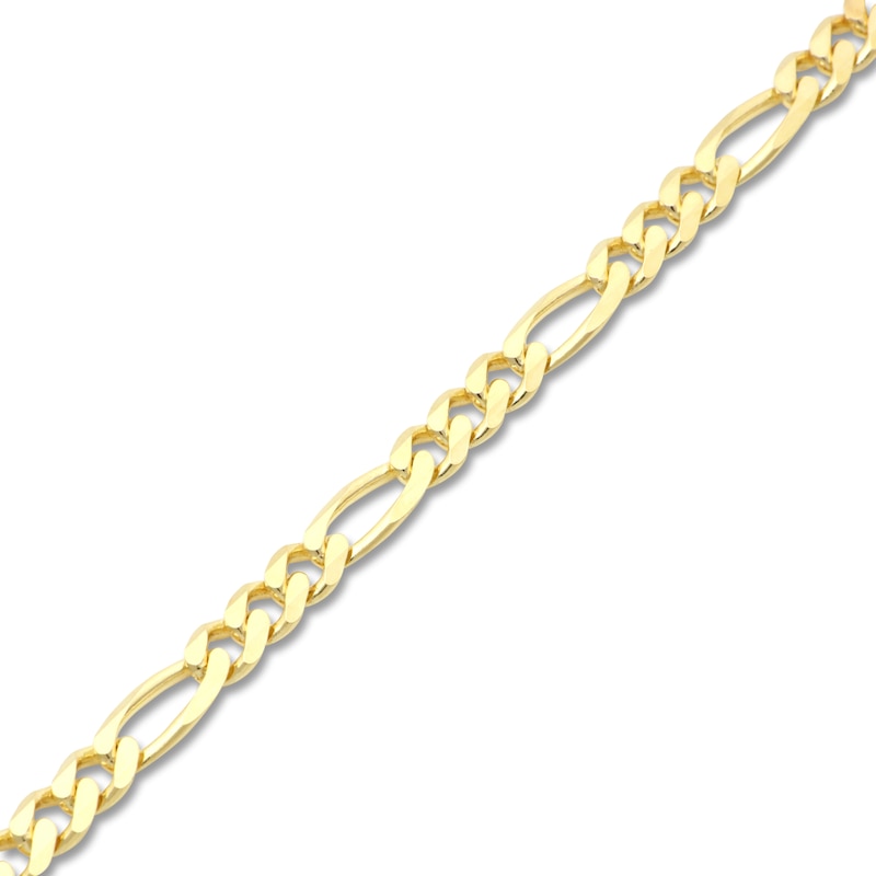 Solid Figaro Chain Necklace 18K Yellow Gold 22" 8.0mm