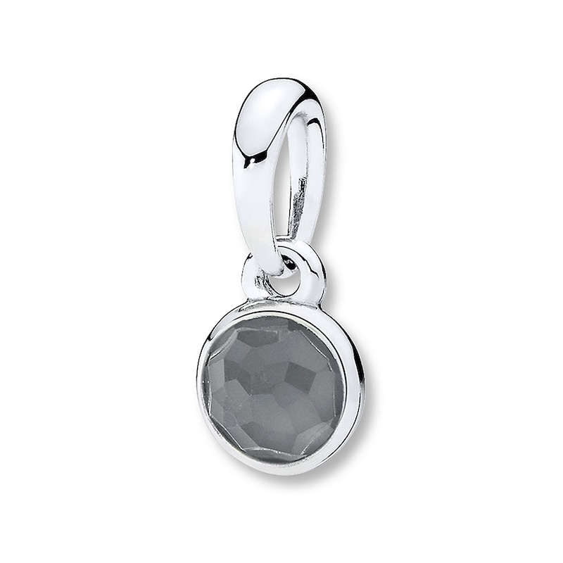 PANDORA Necklace Charm June Droplet Sterling Silver - No Returns or Exchanges