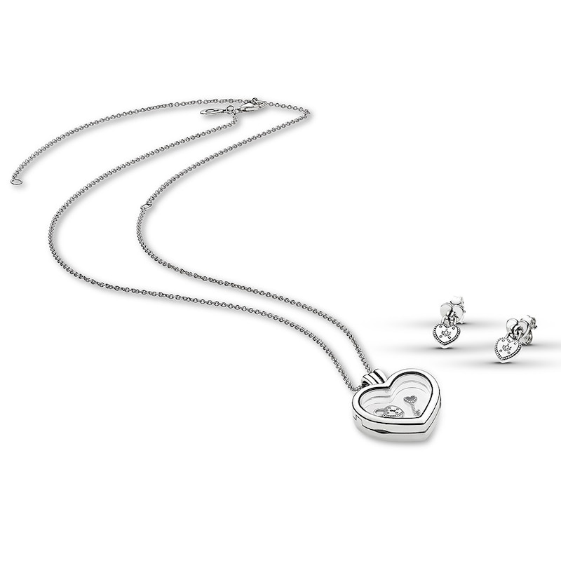 PANDORA Necklace Gift Set Lock Your Promise Sterling Silver