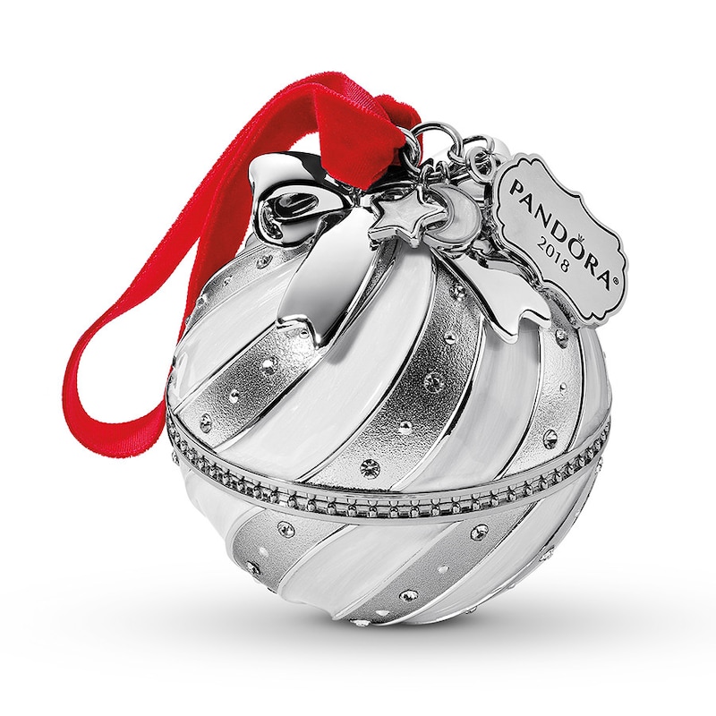 Jared The Galleria Of Jewelry PANDORA Limited Edition Christmas Ornament Dangle Charm and Ornament CZ Enamel Sterling | Street Centre