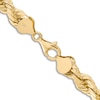 Thumbnail Image 2 of Solid Diamond-Cut Rope Chain Necklace 14K Yellow Gold 22" 8.0mm