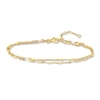 Thumbnail Image 0 of Solid Mixed Chain Bracelet 14K Yellow Gold 7.5" Adj.