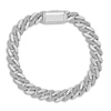 Thumbnail Image 0 of Semi-Solid Diamond Cuban Link Bracelet 1/2 ct tw Round Sterling Silver 8.5"
