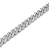 Thumbnail Image 1 of Semi-Solid Diamond Cuban Link Bracelet 1/2 ct tw Round Sterling Silver 8.5"