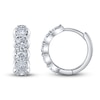 Thumbnail Image 1 of Shy Creation Diamond Huggie Earrings 1/2 ct tw Round 14K White Gold SC55022787