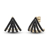Thumbnail Image 1 of Black Diamond Stud Earrings 1 ct tw Round 14K Yellow Gold