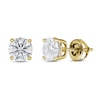 Thumbnail Image 0 of Lab-Created Diamond Solitaire Stud Earrings 2 ct tw Round 14K Yellow Gold (SI2/F)
