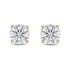 Thumbnail Image 1 of Lab-Created Diamond Solitaire Stud Earrings 2 ct tw Round 14K Yellow Gold (SI2/F)