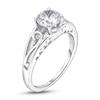 Thumbnail Image 1 of Diamond Solitaire Scroll Engagement Ring 1 ct tw Round 14K White Gold (I2/I)