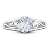 Thumbnail Image 2 of Diamond Solitaire Scroll Engagement Ring 1 ct tw Round 14K White Gold (I2/I)
