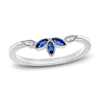 Thumbnail Image 0 of Kirk Kara Natural Blue Sapphire Anniversary Band Diamond Accents 18K White Gold
