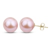 Thumbnail Image 0 of Pink Freshwater Cultured Pearl Stud Earrings 14K Yellow Gold