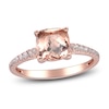 Thumbnail Image 0 of Cushion-Cut Natural Morganite & Diamond Engagement Ring 1/8 ct tw 14K Rose Gold