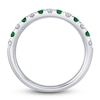 Thumbnail Image 2 of Shy Creation Natural Emerald Ring 1/4 ct tw Diamonds 14K White Gold SC22005158