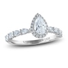Thumbnail Image 0 of Vera Wang WISH Diamond Engagement Ring 1 ct tw Pear/Round 14K White Gold