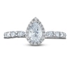 Thumbnail Image 2 of Vera Wang WISH Diamond Engagement Ring 1 ct tw Pear/Round 14K White Gold