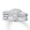 Thumbnail Image 3 of Previously Owned Enhancer Ring 1/5 ct tw Round-cut Diamonds 14K White Gold