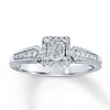 Thumbnail Image 0 of Previously Owned Ring 1/4 ct tw Princess & Round-cut Diamonds 10K White Gold