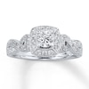 Thumbnail Image 0 of Previously Owned Engagement Ring 5/8 ct tw Round-cut Diamonds 14K White Gold