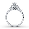 Thumbnail Image 1 of Previously Owned Engagement Ring 5/8 ct tw Round-cut Diamonds 14K White Gold