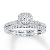 Thumbnail Image 0 of Previously Owned Diamond Bridal Set 1/2 ct tw 14K White Gold
