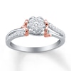 Thumbnail Image 0 of Previously Owned Diamond Promise Ring 1/4 ct tw Sterling Silver & 10K Rose Gold