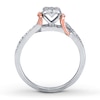 Thumbnail Image 2 of Previously Owned Diamond Promise Ring 1/4 ct tw Sterling Silver & 10K Rose Gold