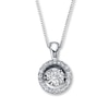 Thumbnail Image 0 of Previously Owned Unstoppable Love Diamond Necklace 1/2 ct tw 14K White Gold 18"