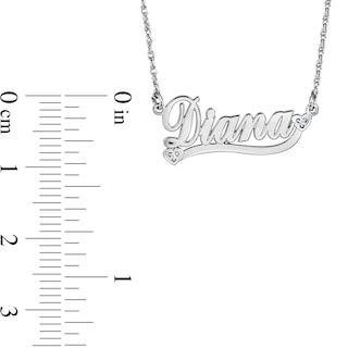 Dia Accent Name Necklace