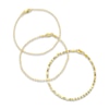 Thumbnail Image 0 of Bead, Paperclip & Mirror Chain Bracelet Set 14K Yellow Gold 7.25"