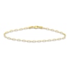 Thumbnail Image 4 of Bead, Paperclip & Mirror Chain Bracelet Set 14K Yellow Gold 7.25"